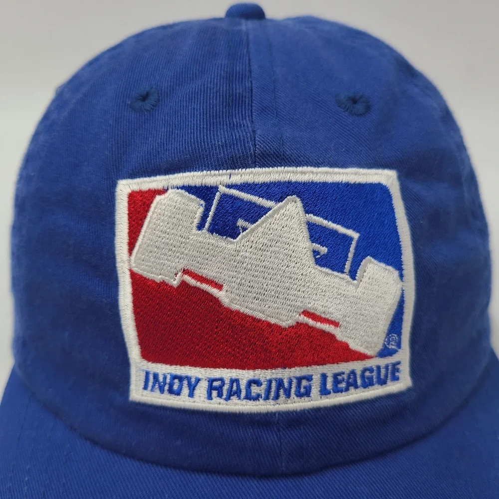 Vintage Indy Racing League Hat Strapback Blue Red White IRL‎ Racing Casual Men